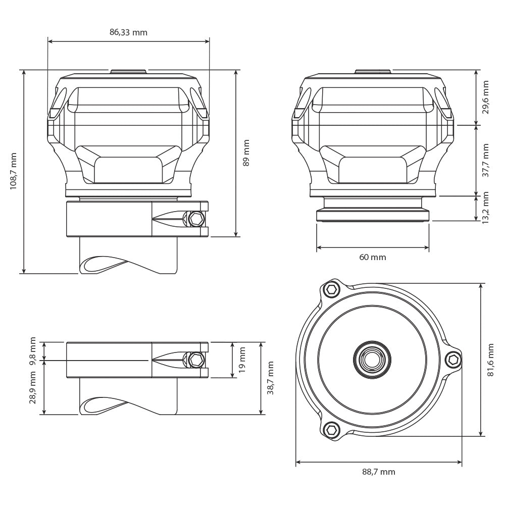 Nuke Performance Blow Off Valve BOV50c V - Band