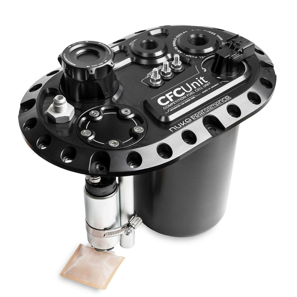 Nuke Performance CFC Unit for brushless fuel pumps – Competition Fuel Cell Unit, with integrated fuel surge tank